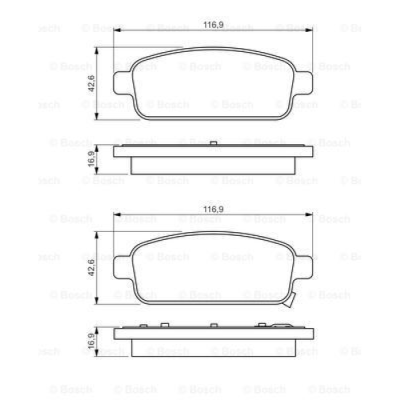 Arka Fren Balatası (Opel, Astra J) (0986495259) Arka Fren Balatası (Opel, Astra J) (0986495259)