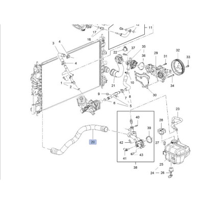 Radyatör Giriş Hortumu (Opel, Insignia) (22772050, 1336542)