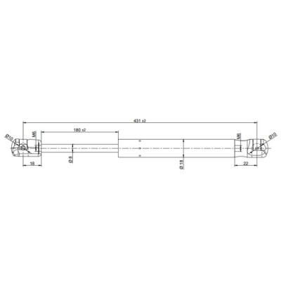 Motor Kaput Amortısoru (Chevrolet, Captiva) (09010223, 96661404)