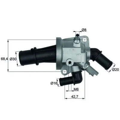 Termostat (Fiat, Albea-Doblo-Palıo-Corsa C-Combo-Merıva) (TI164.88, 2557000219048, 1338841)