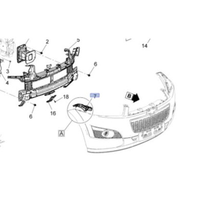 Ön Tampon Braketi (Chevrolet, Captiva) (95205508, 42485665) Ön Tampon Braketi (Chevrolet, Captiva) (95205508, 42485665)